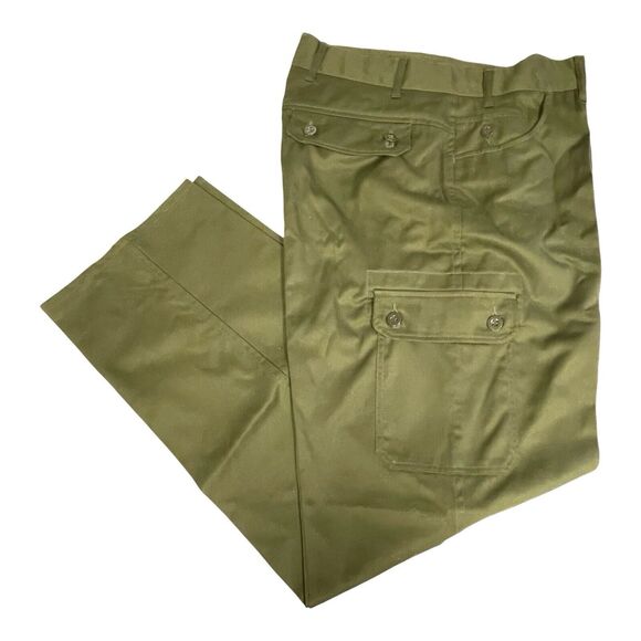 OTAVAN TREBON Vintage Military Cargo Pants Green Button Fly Men's 36x31 NWOT - Picture 1 of 9